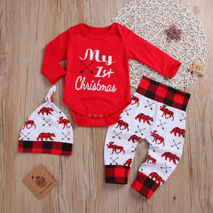 Lovely Baby Boy My First Christmas Outfit Set - I NOW BUY