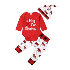 Lovely Baby Boy My First Christmas Outfit Set - I NOW BUY