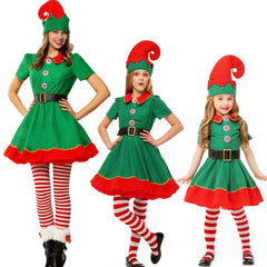 Christmas Santa Claus Elf Cosplay Family Costume Set - I NOW BUY