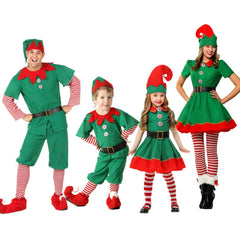 Christmas Santa Claus Elf Cosplay Family Costume Set - I NOW BUY