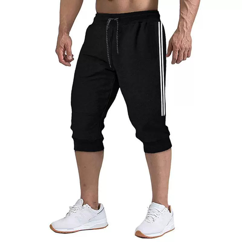 2024 New Men Jogger Casual Slim Harem Shorts Soft 3/4 Trouse - I NOW BUY