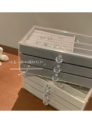 Upgraded Flannel High-End Delicate Ear Jewelry Storage Box - I NOW BUY