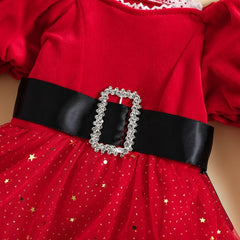 Baby Girls Christmas Romper Dress with Headband - I NOW BUY