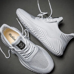 White Men's Sneakers for Walking, Running, Casual Shoes - I NOW BUY