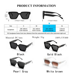 Retro Black Luxury Square Sunglasses for Men & Women - I NOW BUY