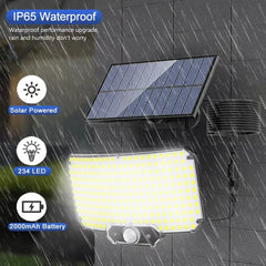 Solar Light Outdoor Super Bright Motion Sensor Solar Strong Power LED Garden Wall Lamp IP65 Waterproof 3 Working Mode - I NOW BUY