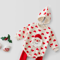 Christmas Baby Santa Sweater Romper Pants Hat Set - I NOW BUY