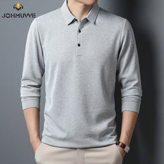 Men's Summer Cotton Long Sleeve Casual Polo Shirt - I NOW BUY