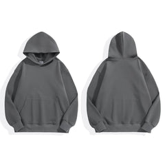 16.9oz 480gsm Heavy Weight Cotton Plus Velvet Hooded Sweater Men Thickened Tight Polar Fleece Pullover Hoodie Women Sweatshirt - I NOW BUY