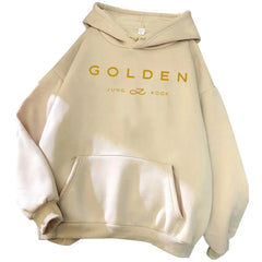 2024 Hot Hoodie Jungkook Kpop Hoodie Vintage Sweatshirt Sudaderas Winter Warm Golden Album Merch Unisex Hoodies Man Woman - I NOW BUY