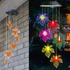 LED Solar Wind Chime Crystal Ball Hummingbird Wind Chime Light Color Changing Waterproof Hanging Solar Light for Home Garden - I NOW BUY