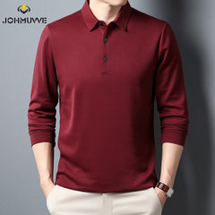 Men's Summer Cotton Long Sleeve Casual Polo Shirt - I NOW BUY