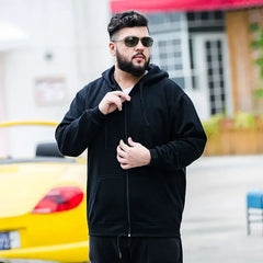 Men's Plus Size Fleece Zipper Hoodie Sweatshirt - I NOW BUY