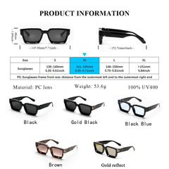 Retro Black Luxury Square Sunglasses for Men & Women - I NOW BUY