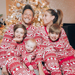 Christmas Family Matching Pajamas Set Elk Print Sleepwear - I NOW BUY