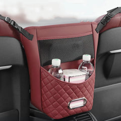 Auto Seat Middle Box PU Leather Car Seat Middle Box Hanger Storage Bag Phone Tissue Drink Purse Holder Interior Accessories - I NOW BUY