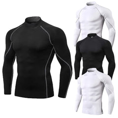 Men's Turtleneck Compression Shirt Gym Athletic Gear - I NOW BUY