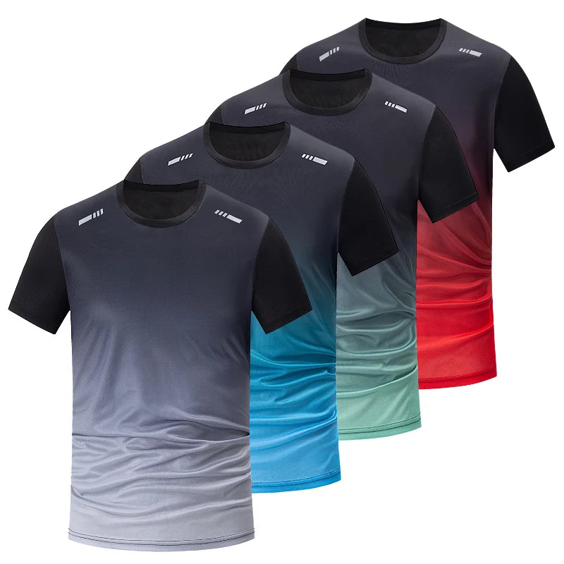 Men's Gradient Quick-Dry Athletic Fitness T-Shirt - I NOW BUY