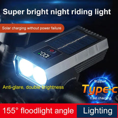 1200mah Mtb Solar Bike Light Headlight Bicycle Flashlight Front Bike Solar Light 2*30 Led Accessories Power Bicycle Q0p2 - I NOW BUY