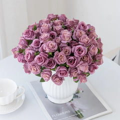 15 Heads Artificial Flower Silk Rose Bride Bouquet For Wedding arch Christmas Home Decoration Accessory Valentine's Day supplies - I NOW BUY