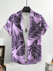 Tropical Leaf Hawaiian 3D Print Men's Beach Shirt - I NOW BUY