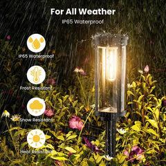 Solar Pathway Lights Outdoor, Outside Garden Lights IP65 Waterproof, Walkway Solar Powered Landscape Lights - I NOW BUY