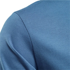 Men's Solid Cotton Long-Sleeve Casual O-Neck T-Shirt - I NOW BUY