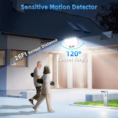 Solar Light Outdoor Super Bright Motion Sensor Solar Strong Power LED Garden Wall Lamp IP65 Waterproof 3 Working Mode - I NOW BUY