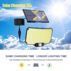 Solar Light Outdoor Super Bright Motion Sensor Solar Strong Power LED Garden Wall Lamp IP65 Waterproof 3 Working Mode - I NOW BUY