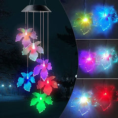 LED Solar Wind Chime Crystal Ball Hummingbird Wind Chime Light Color Changing Waterproof Hanging Solar Light for Home Garden - I NOW BUY