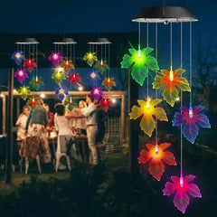 LED Solar Wind Chime Crystal Ball Hummingbird Wind Chime Light Color Changing Waterproof Hanging Solar Light for Home Garden - I NOW BUY