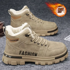 Men's Winter Snow Boots Anti-Slip Plush Warm High-Top - I NOW BUY