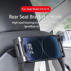 Car Back Seat Headrest Mount Holder For Tesla Model 3/Y/S/3+ 360 Rotation Tablet PC Auto Model3 Highland 2024 Phone Holder Stand - I NOW BUY