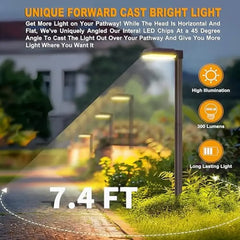 Solar Path Lights 2-in-1 Warm White & Daylight Modes 300 Lumens Outdoor Lighting High Quality Stakes Easy Installation Driveway - I NOW BUY