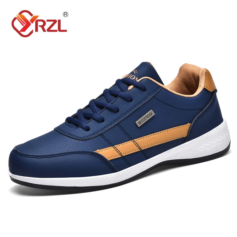 Men's Waterproof Leather Sports Sneakers for Walking - I NOW BUY