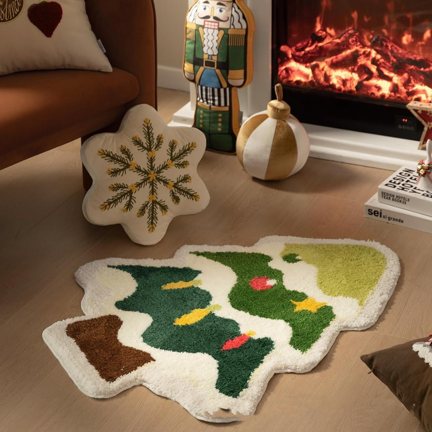 Nordic Christmas Tree Cashmere Mat - I NOW BUY